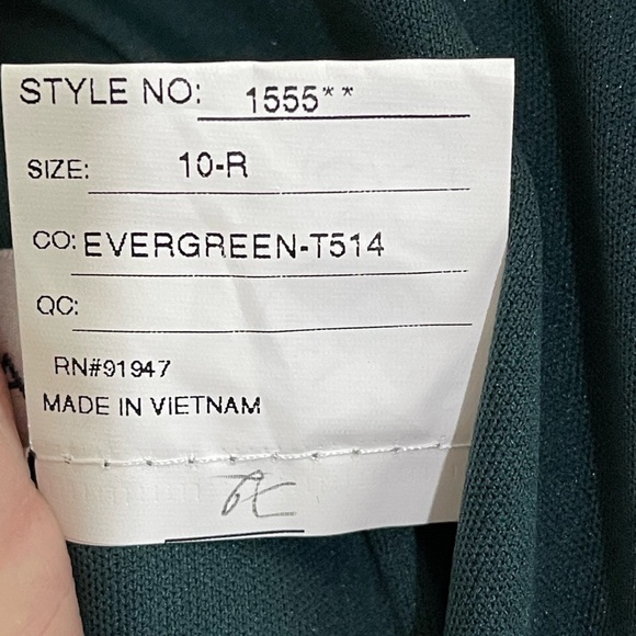 AFTER SIX One-Shoulder Chiffon Maxi Dress w/ Shirred Front Slit -Evergreen Sz 10 - Picture 12 of 12